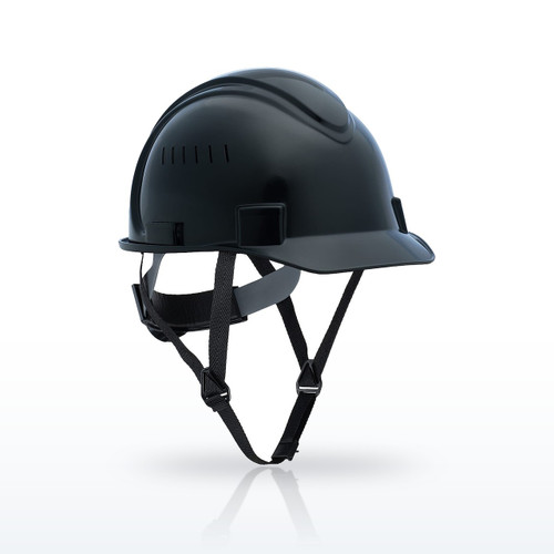 Short Brim, Type I Vented, Hard Hat with HDPE Shell, 4-Point Textile Suspension