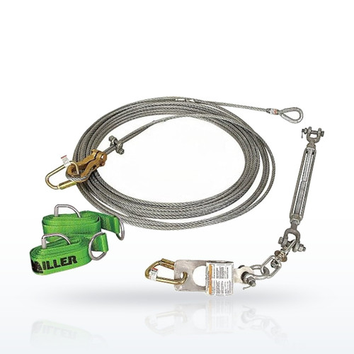SkyGrip™ Temporary horizontal lifeline kit system with 2 cross-arm strap
