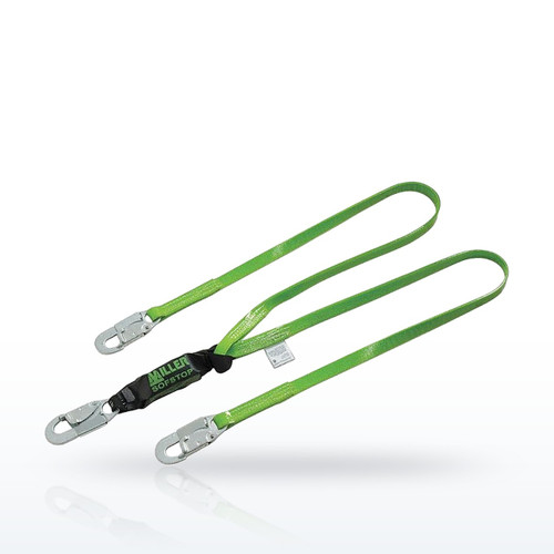 Miller SofStop 8798PC Shock-Absorbing Lanyards, Double Leg Vinyl Coated