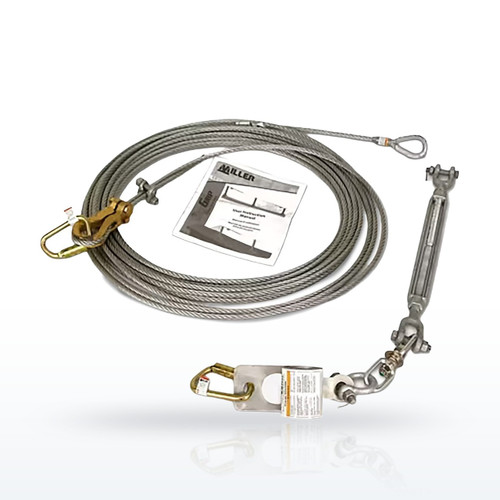 Miller SkyGrip SGS36 Horizontal Lifelines, Stanchion, Large Base