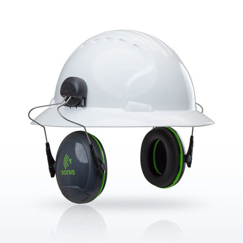 JSP Sonis1 262-AEB010-FB Earmuffs, Full Brim Mounted Passive Ear Muff, NRR 22