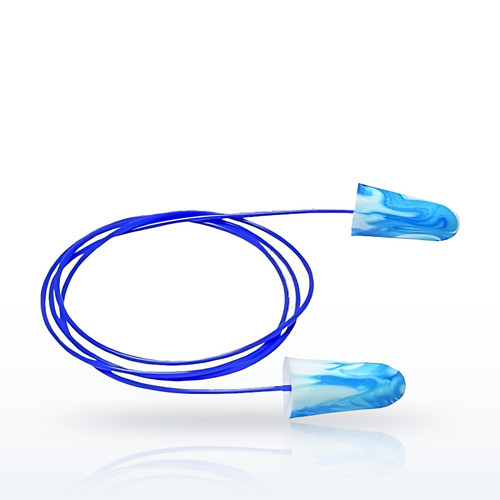 Moldex 6615 SparkPlugs Metal Detectable Foam Earplugs, Blue, Corded