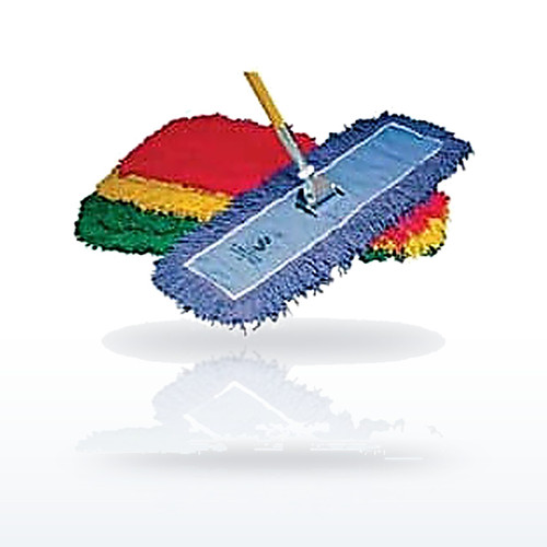 SSS Endless Twist Colored Dust Mop 5 in x 24 in, Quick Change - Blue