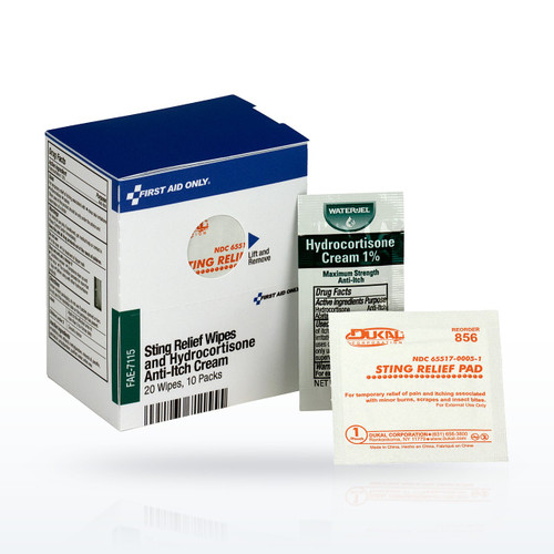 SmartCompliance Refill 20 Sting Relief Wipes & 10 Hydrocortisone Cream Packets