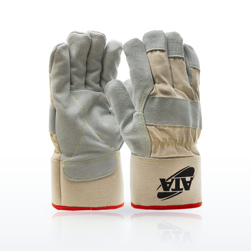 Split Cowhide Leather Palm Glove with Canvas Back and A6 ATA® HPPE Blend Lining
