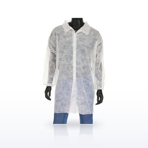 PIP 3512 Lab Coats & Frocks, Standard Weight 20GSM SBP Lab Coat, Elastic Wrist
