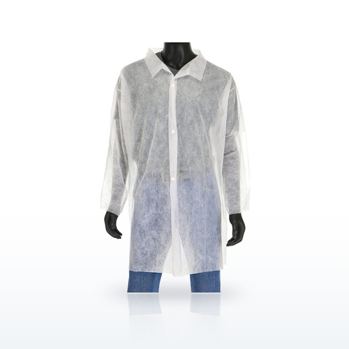 PIP 3511 Lab Coats & Frocks, Standard Weight 20 GSM SBP Lab Coat, No pockets
