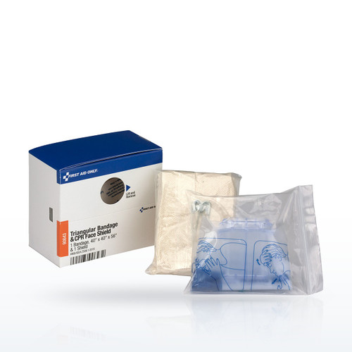 SmartCompliance Refill Triangular Bandage & CPR Face Shield, 1 Bandage & 1