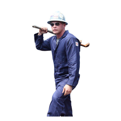 Stanco FRC681NB Arc Flash Coveralls, FR Cotton Coverall 7.5 oz, Navy