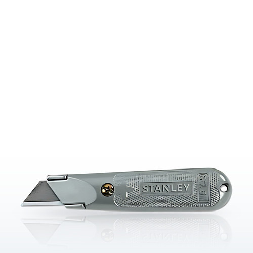 Stanley® Classic 199® Fixed Blade Utility Knife, 5-1/2 in L, Carbon Steel, Gray