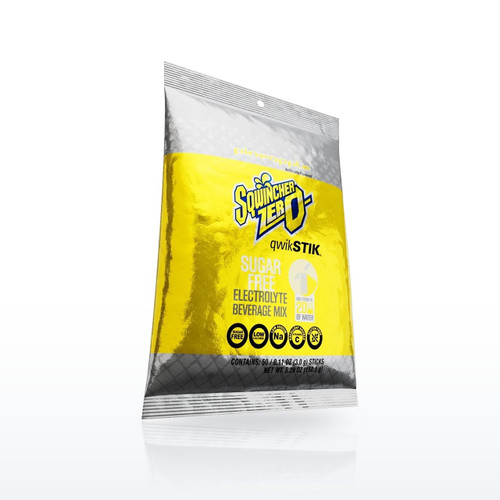 Sqwincher Qwik Stik ZERO Electrolyte Mix, Pineapple - Pack of 50