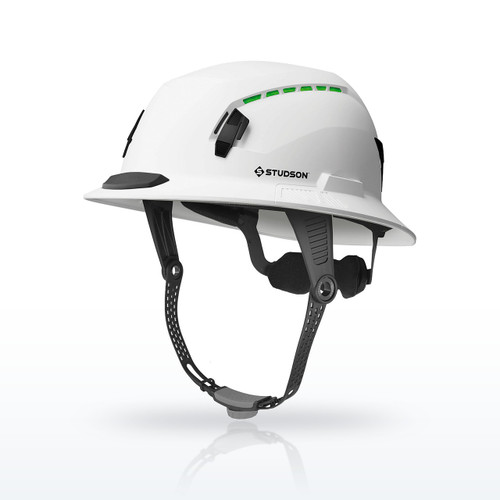 Studson SHK-1 Full Brim Vented Safety Helmet, Class C, HighBar Chinstrap