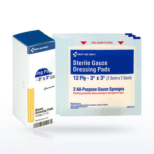First Aid Only FAE-5013 First Aid Refills, SmartCompliance Refill 3x 3 Sterile