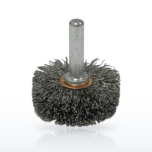 Weiler 17604 Wheel Brushes, Stem-Mounted Wide Conflex Brush, in Steel