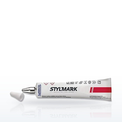 Markal STYLMARK 96652 Tube Marker, White, 1/8 in Tip