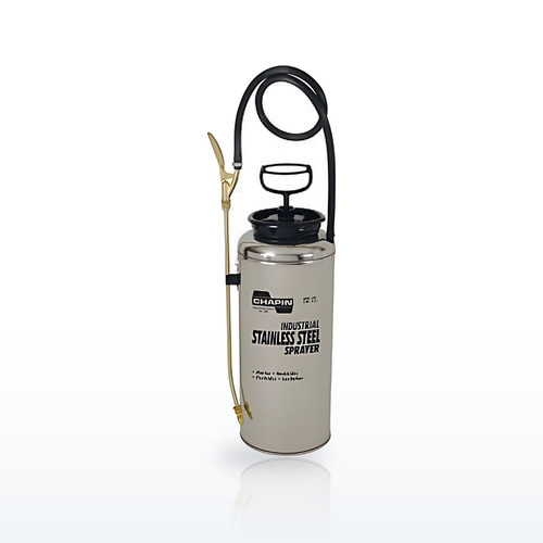 Stainless Steel Sprayer, 3 gal, 18 in Extension, 42 in Hose