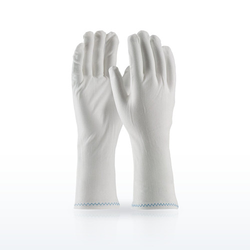 Stretch Nylon Inspection Glove with Zig-Zag Stitched Rolled Hem - 12", 98-702/12