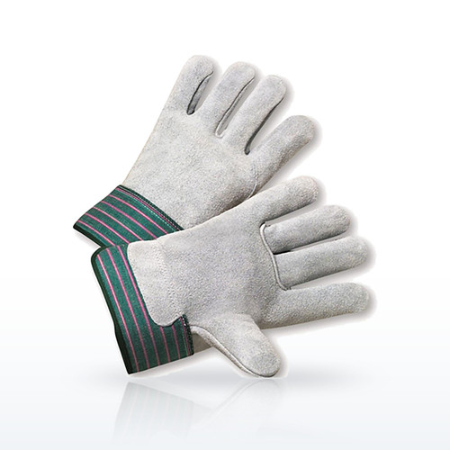 Superior Grade Split Cowhide Leather Palm Glove with Full Leather Back - 600-EA