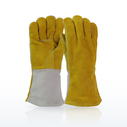 Superior Grade Split Cowhide Leather Welder's Glove with Cotton Lining, 9401