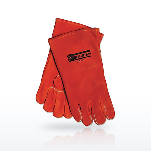 Split Cowhide Welding Gloves, Large, Right Hand Only, Russet