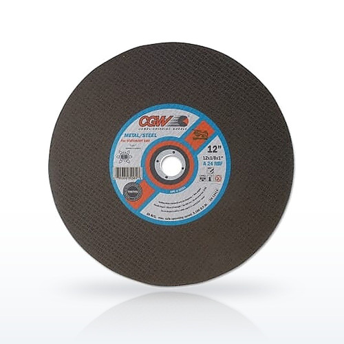 T1 Cutoff Wheel, Stationary Saw, 14 in Dia, 1/8 in Thick, 1 in Arbor, 24 Grit