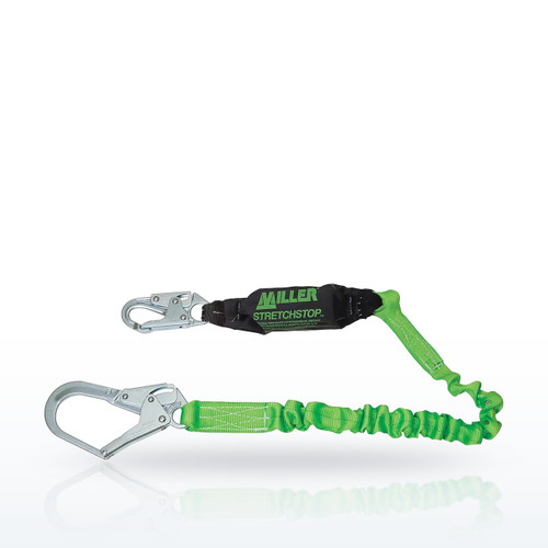 Miller StretchStop 913RSS-Z7 Shock-Absorbing Lanyards, Single Leg Stretchable