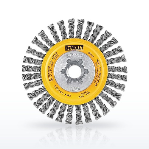 DEWALT DW4925B Wheel Brushes, Stringer Wire Wheel, 4 in dia