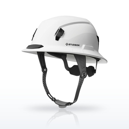 Studson SHK-1 Full Brim Non-Vented Safety Helmet, Class E, HighBar Chinstrap