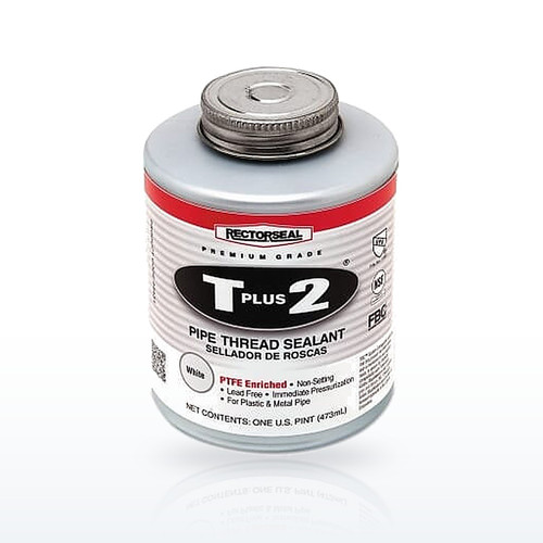 T Plus 2 Pipe Thread Sealant, 1 Pint Can, White