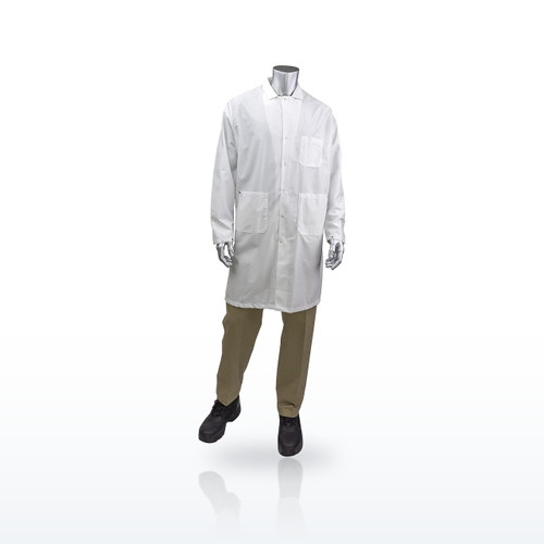 Staticon Long ESD Labcoat, BR18-45WH