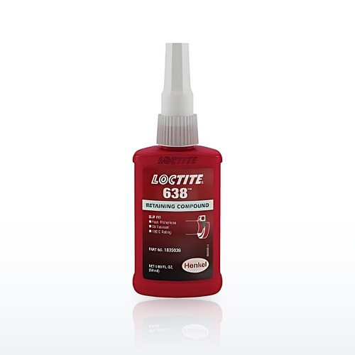 Loctite 1835936 638 Retaining Compound Maximum Strength, 50 mL Bottle, Green