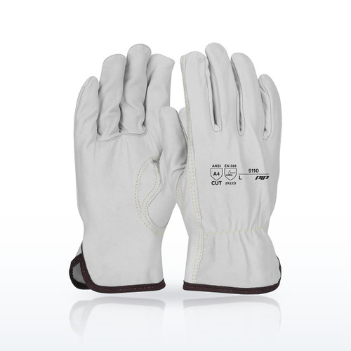 PIP 9110 Top Grain Sheepskin Leather Drivers Glove, A4 Aramid Blend Lining