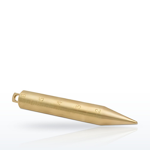 Tank Gauging Plumb Bob, 6-3/4 in L, Solid Brass, SAE
