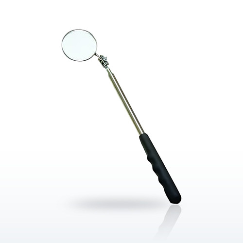 Ullman Extra Long Magnifying Inspection Mirrors, 2-1/4 in Dia., 12 in-4.3 ft L
