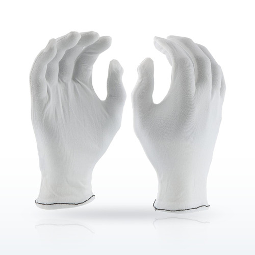 70 Denier Tricot Inspection Glove with Rolled Hem Cuff, 906