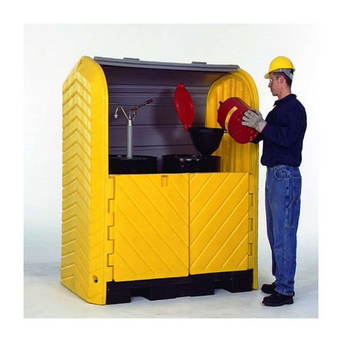 UltraTech Ultra-Hard Top P2 Plus 2-Drum Covered Spill Pallet, No Drain