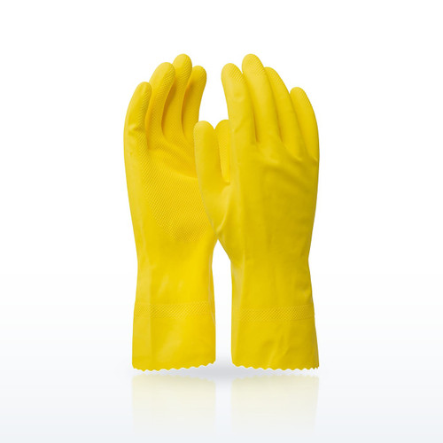 Assurance 48-L160Y Chemical Resistant Gloves, Latex Coated, Unsupported Latex
