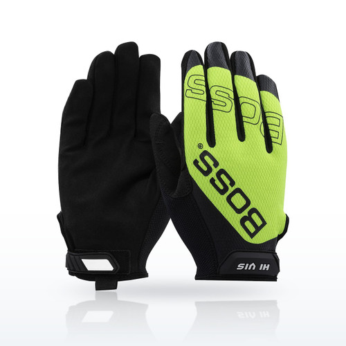 Utility Synthetic Microfiber Palm with Hi-Vis Mesh Fabric Back, 120-MV1230T