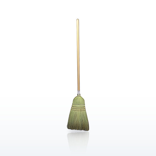 Upright & Whisk Broom, 18 in Trim L, Broom Corn/Rattan