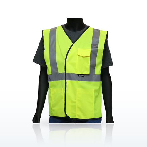 Viz-Up™ ANSI Type R Class 2 Value Four Pocket Solid Vest, 47203
