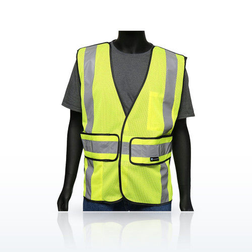 PIP Viz-Up 47200 Hi-Vis Vests, ANSI Type R Class 2 Three Pocket Expandable Mesh