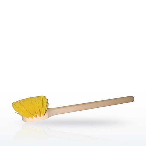 Weiler® Wood Block Utility Scrub Brush, 2 in Trim L, 20 in Handle, Yellow