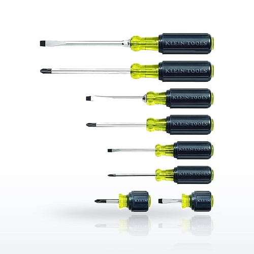 Klein Tools 85078 8-Pc Cushion-Grip Screwdriver Set, Phillips/Slotted