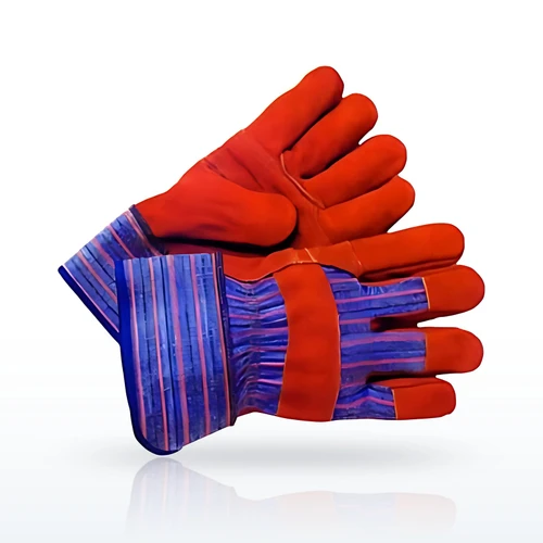 Work Gloves, Large, Cowhide, Blue - WG999