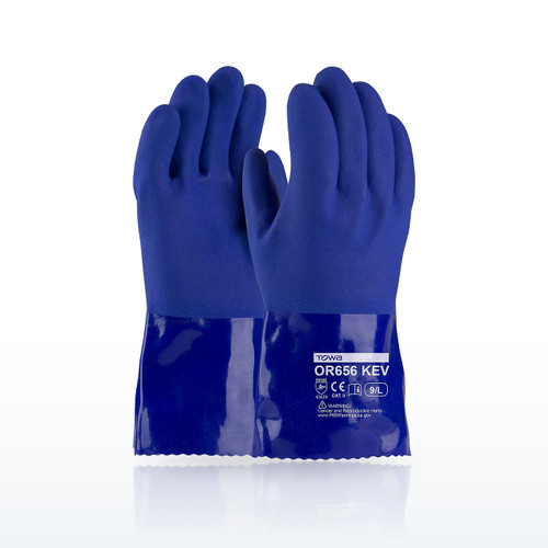 XtraTuff™ Oil Resistant PVC Glove with DuPont™ Kevlar® Liner and Rough Grip