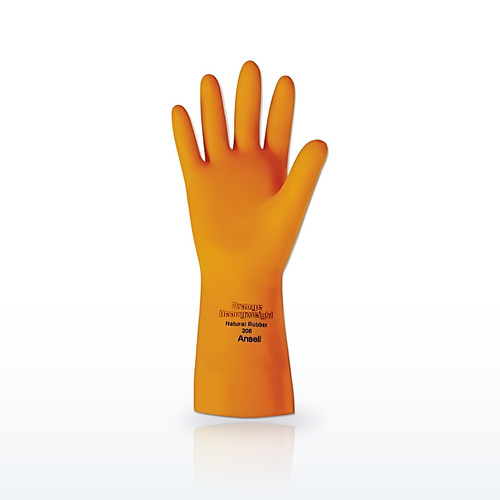 87-208 Latex Gloves, Size 10, Orange