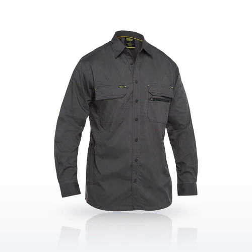 Bisley X-Airflow 400M6490 Work Apparel, Long Sleeve Ripstop Work Shirt
