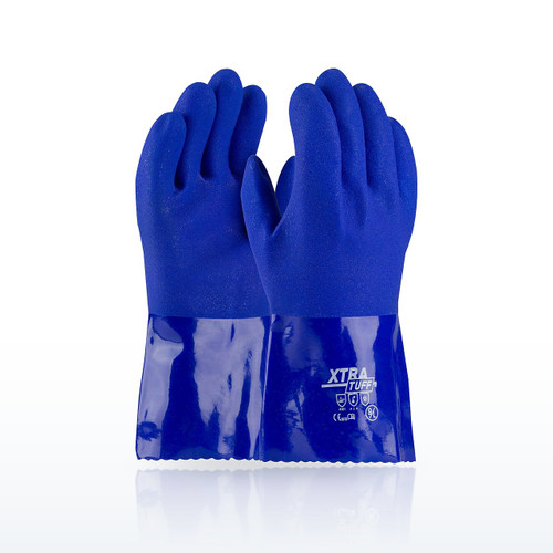 PIP XtraTuff 58-8656 Chemical Resistant Gloves, PVC Coated, 12