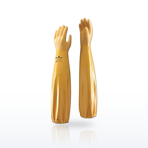 962 PVC Coated Gloves, Size 10/Large, Gray/Yellow