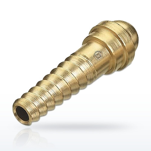 Western Enterprises Spiral Hose Nipple, 200 PSIG, Brass, 1/4 in Hose ID